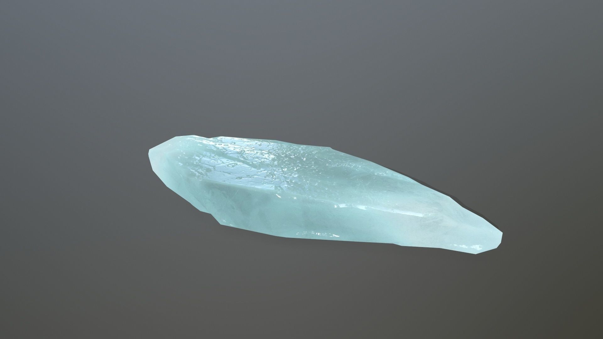 Ice Set aquamarine crystal Low-poly 3D model_7