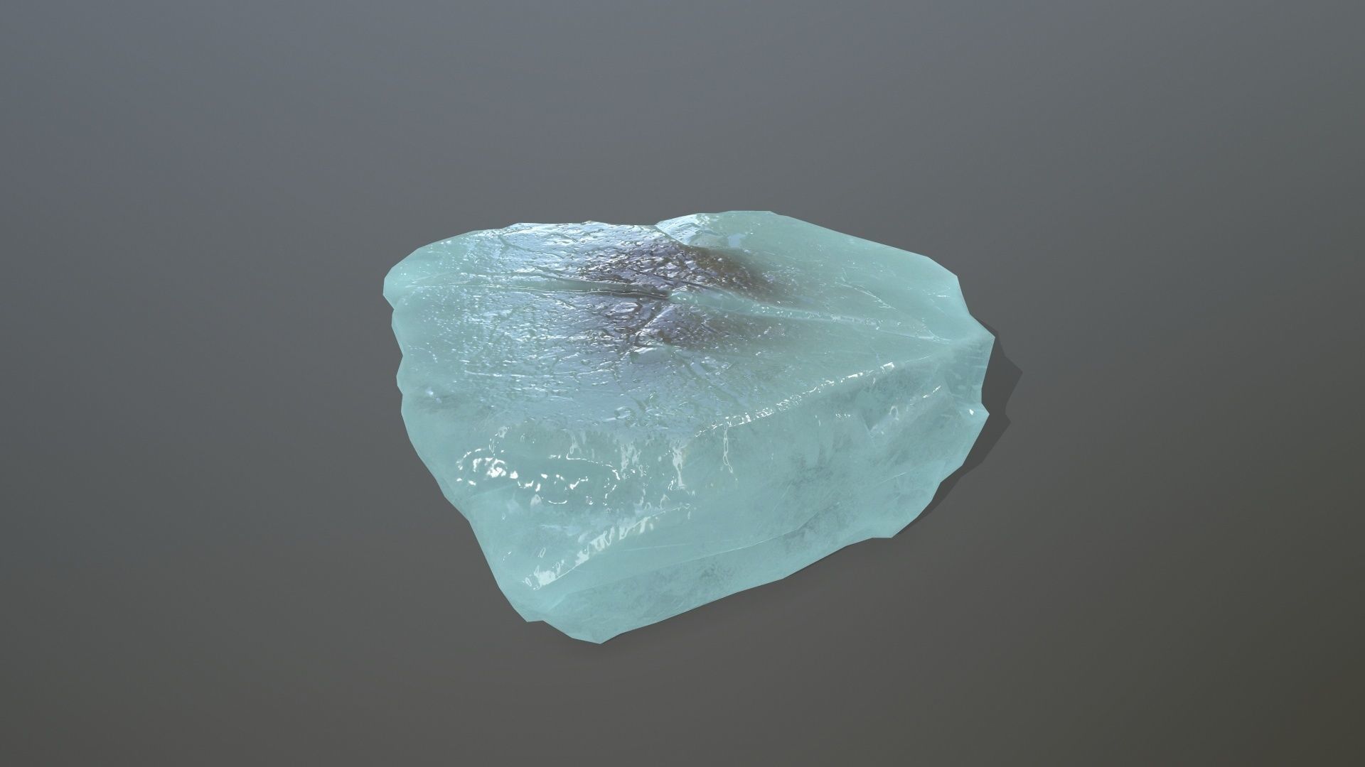 Ice Set aquamarine crystal Low-poly 3D model_2