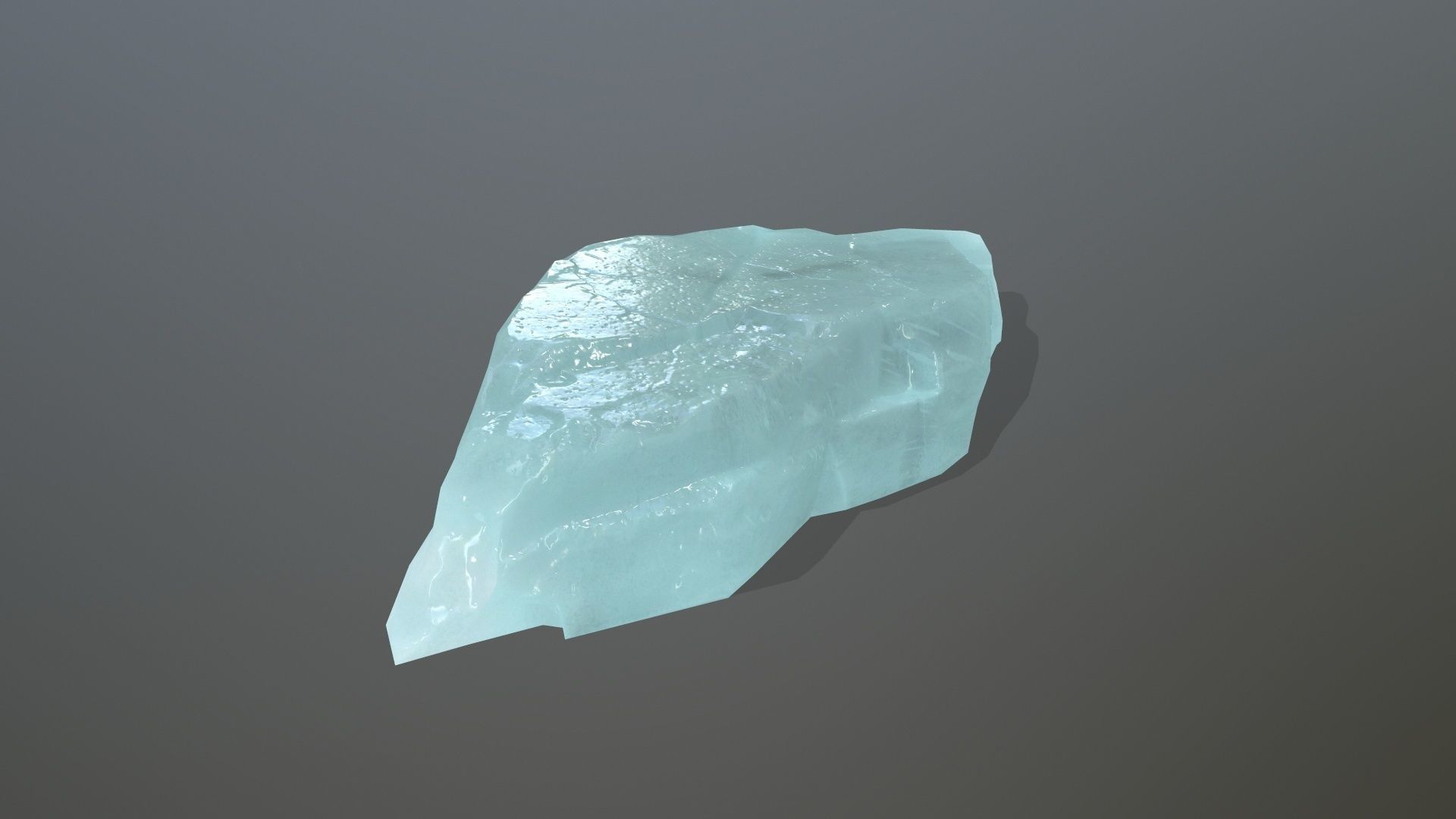 Ice Set aquamarine crystal Low-poly 3D model_15