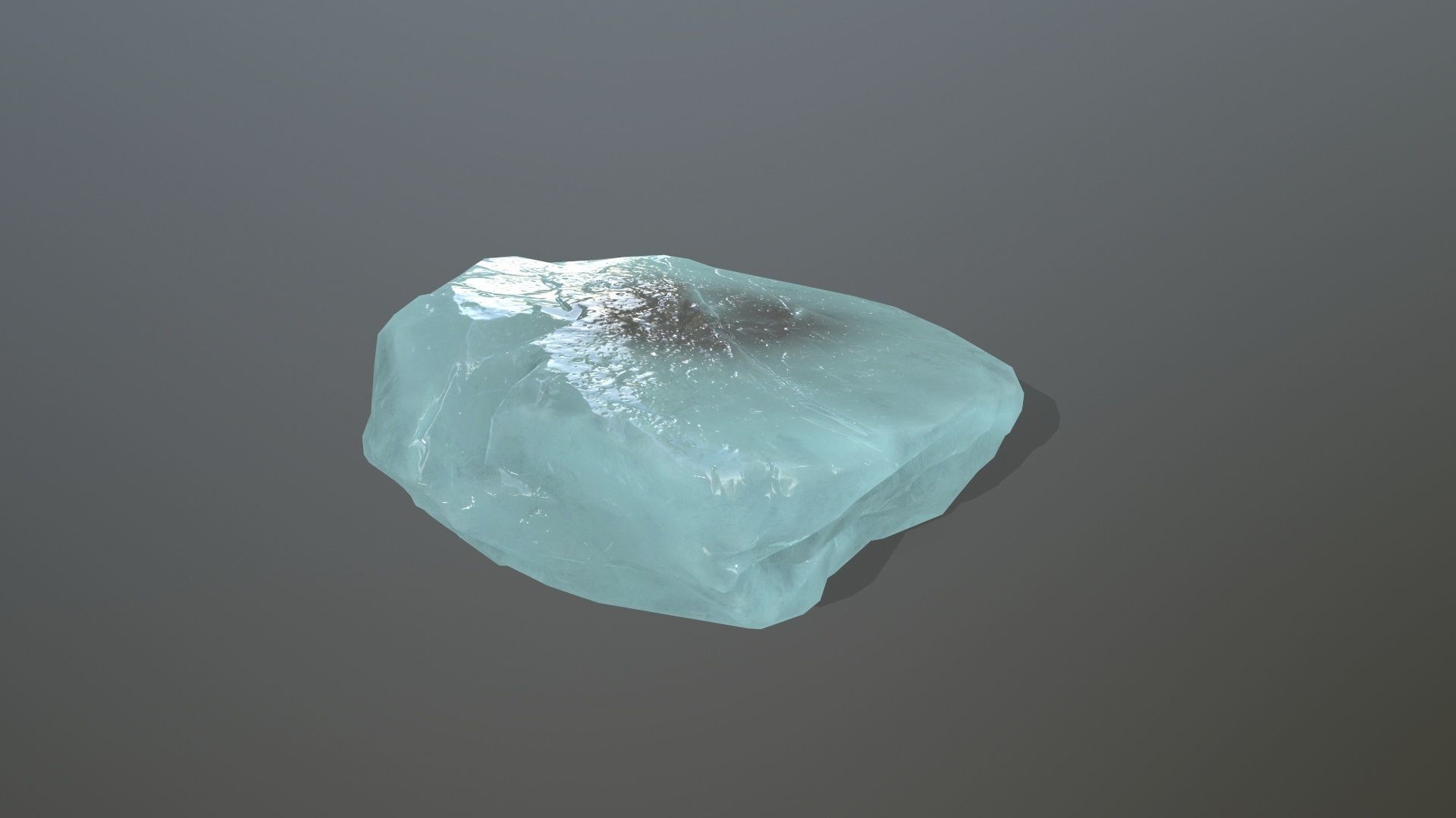 Ice Set aquamarine crystal Low-poly 3D model_3