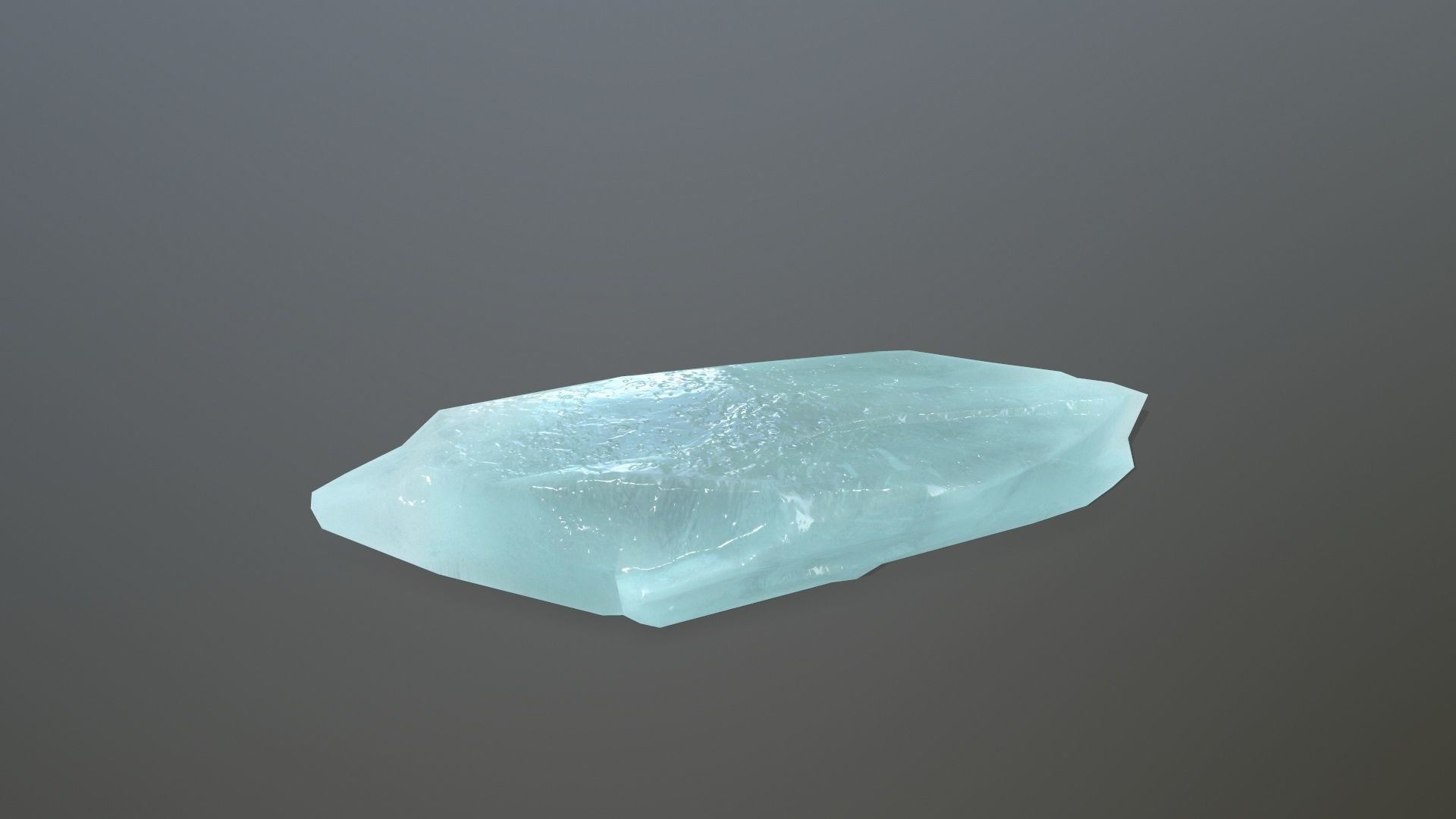 Ice Set aquamarine crystal Low-poly 3D model_5