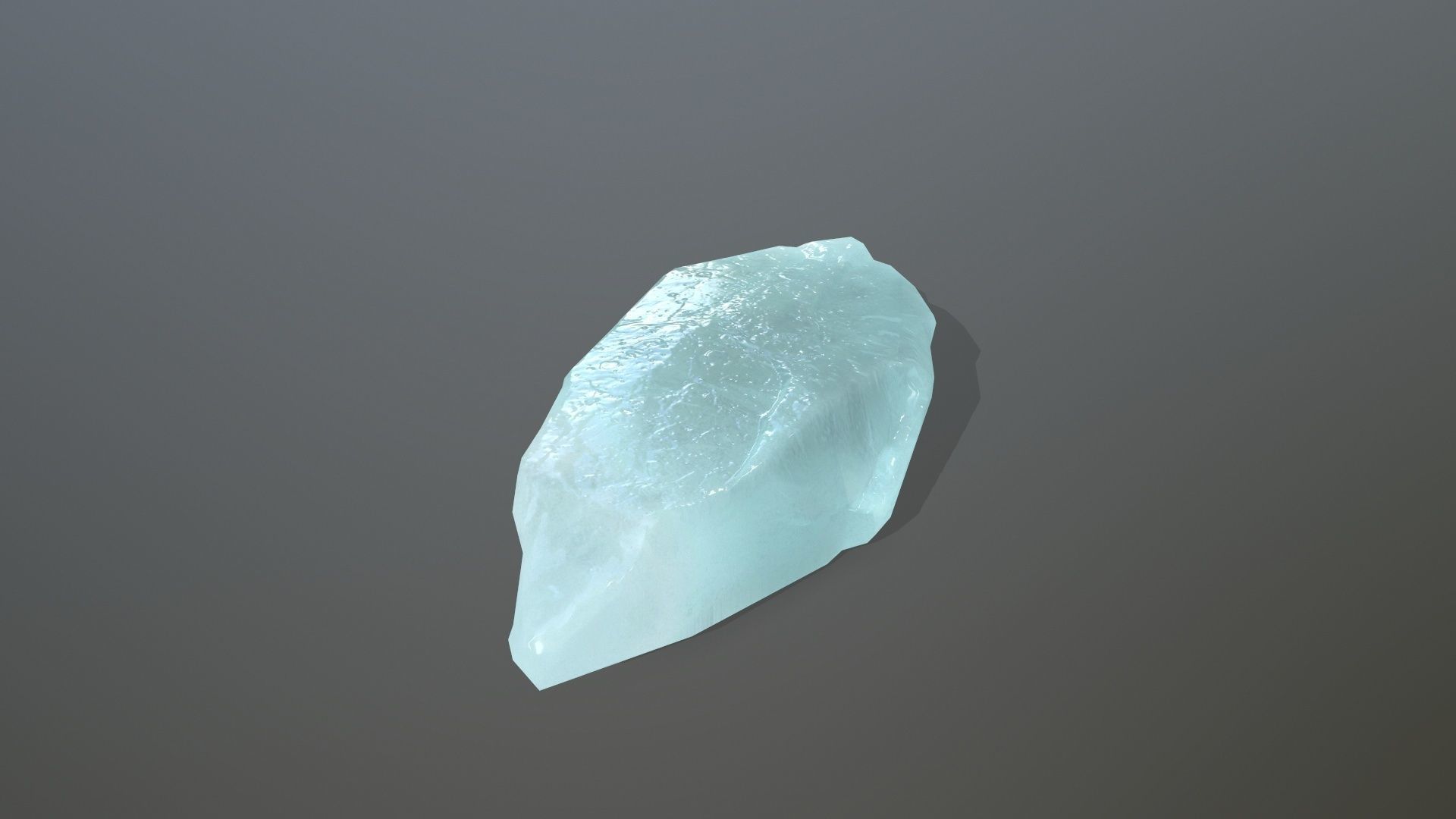 Ice Set aquamarine crystal Low-poly 3D model_6