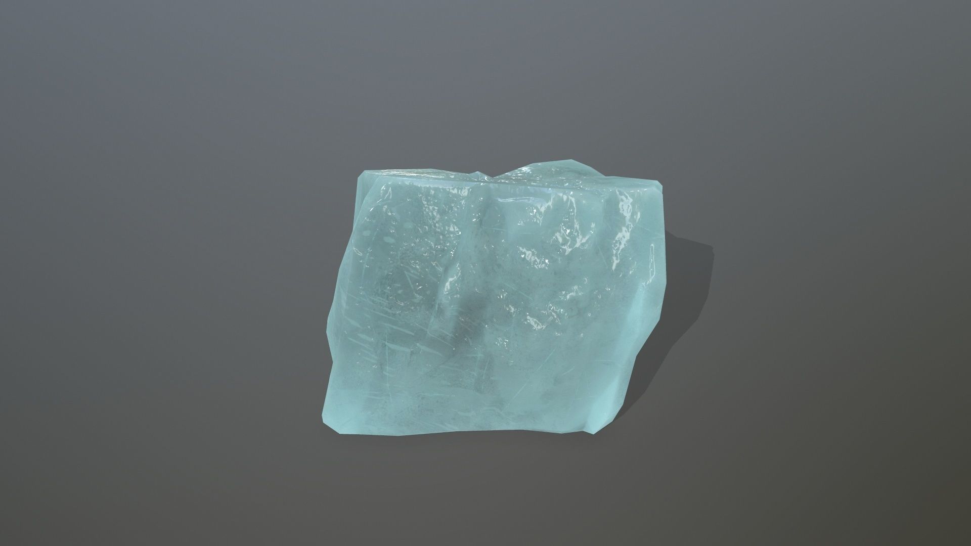 Ice Set aquamarine crystal Low-poly 3D model_13