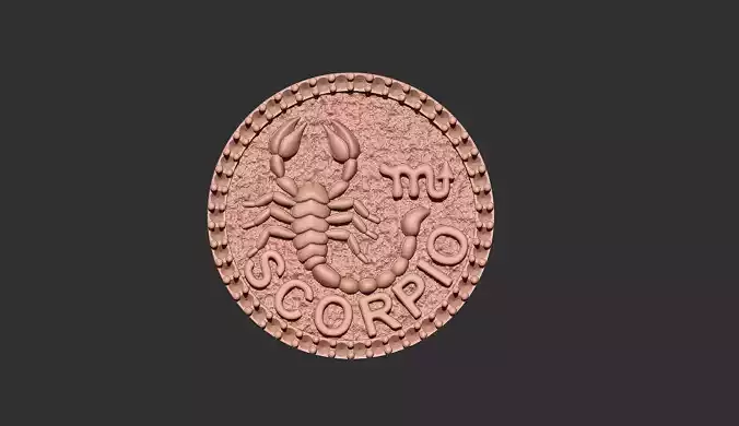 Scorpio Horoscope Pendant pre supported