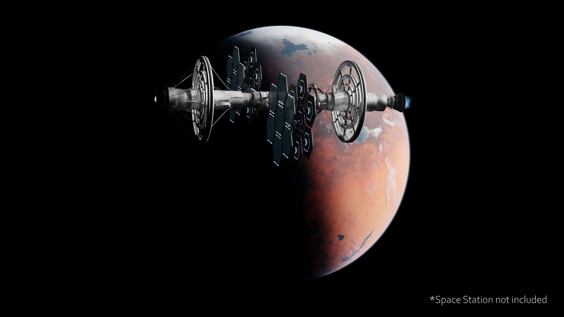 16K Photorealistic Fiction Mars-Like Habitable Planet Low-poly 3D model_4