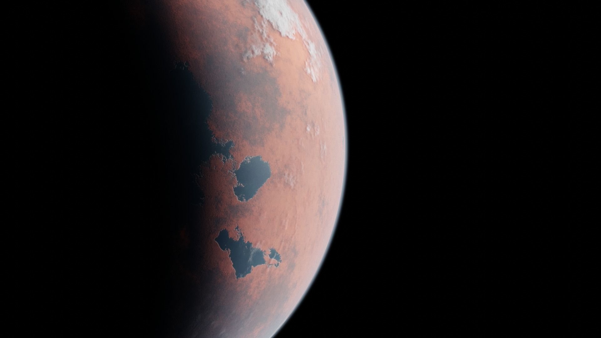 16K Photorealistic Fiction Mars-Like Habitable Planet Low-poly 3D model_1