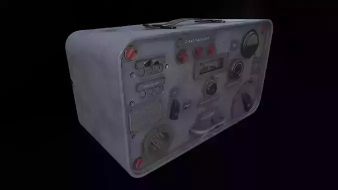 PBR Military Radio Low-poly 3D model Low-poly 3D model