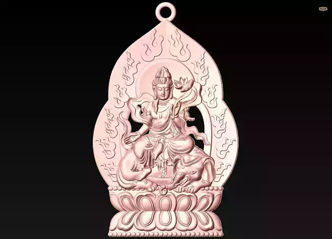 Samantabhadra Bodhisattva - Samantabhadra Buddha Pendant