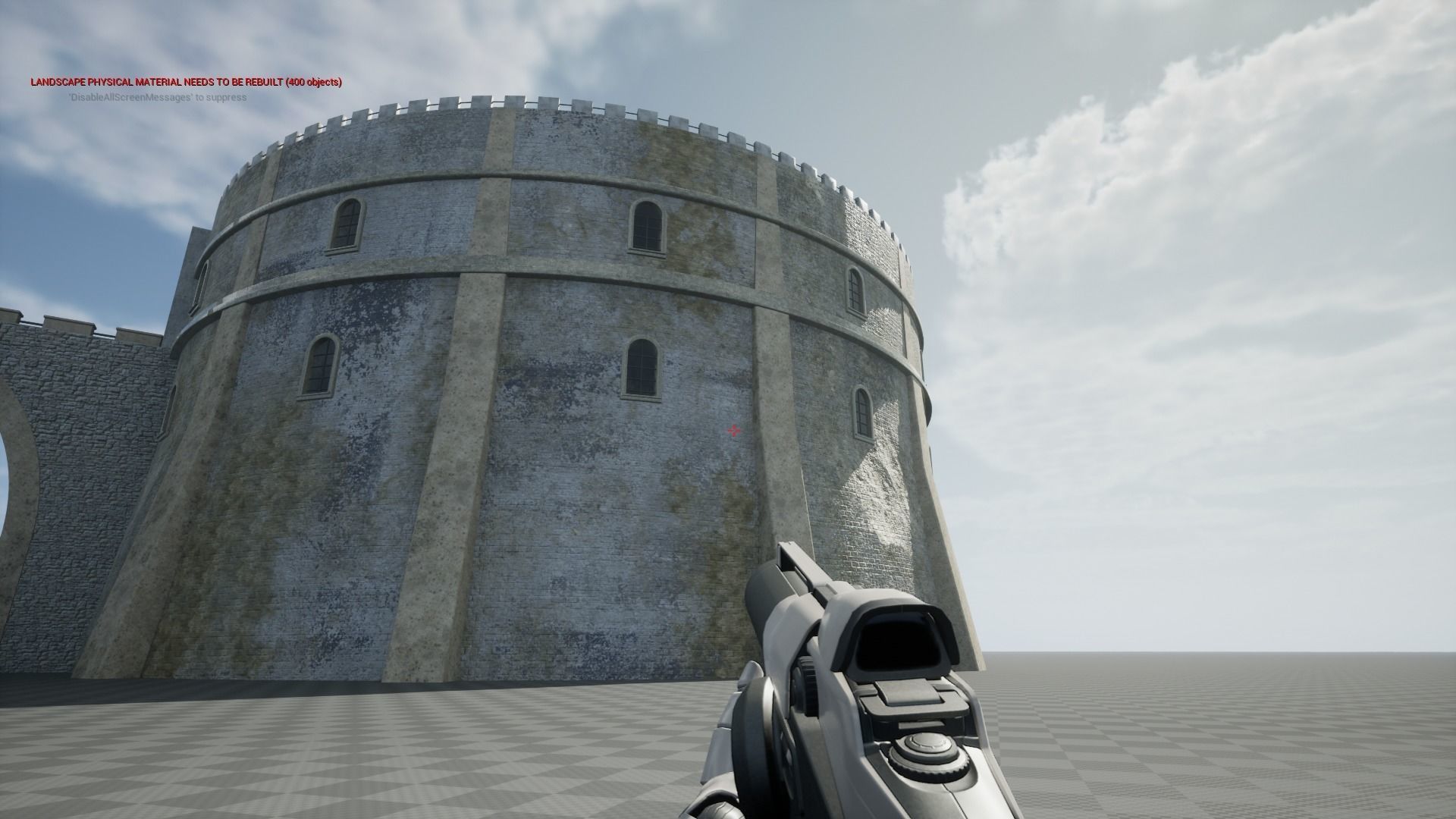 Castle with tower and stairs Low-poly 3D model_7