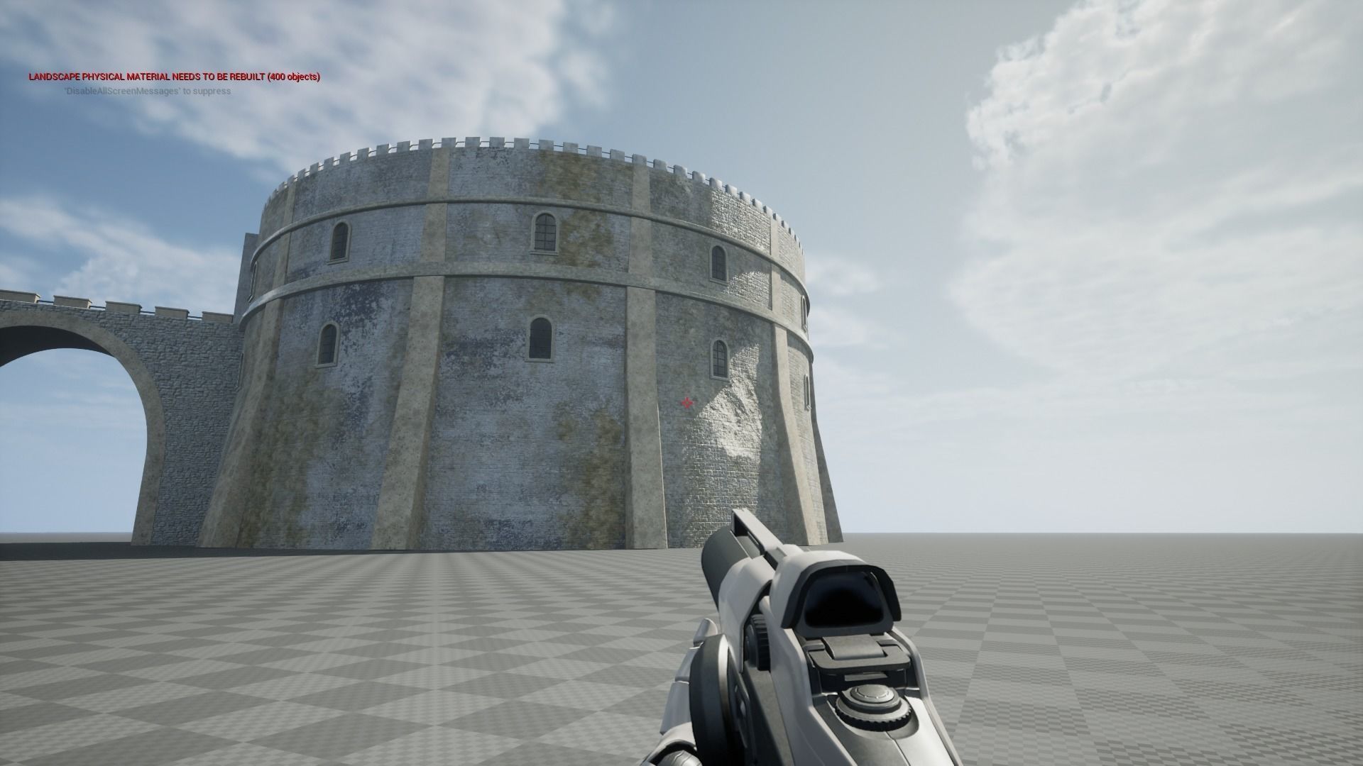 Castle with tower and stairs Low-poly 3D model_12