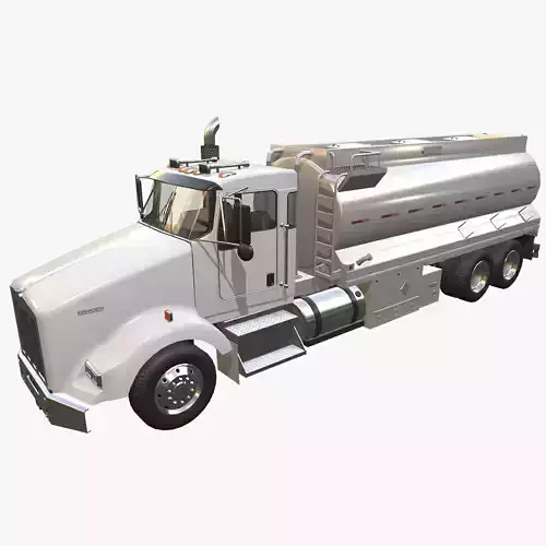 Kenworth T800 Fuel Truck Low-poly 3D model