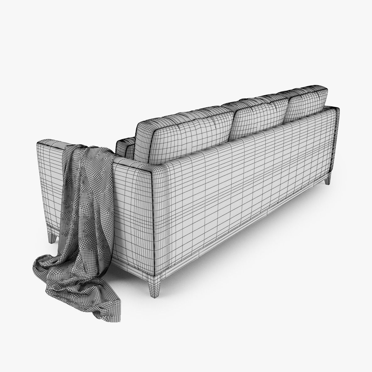 Crate and Barrel - Taraval Sofa Collection 3D model_29