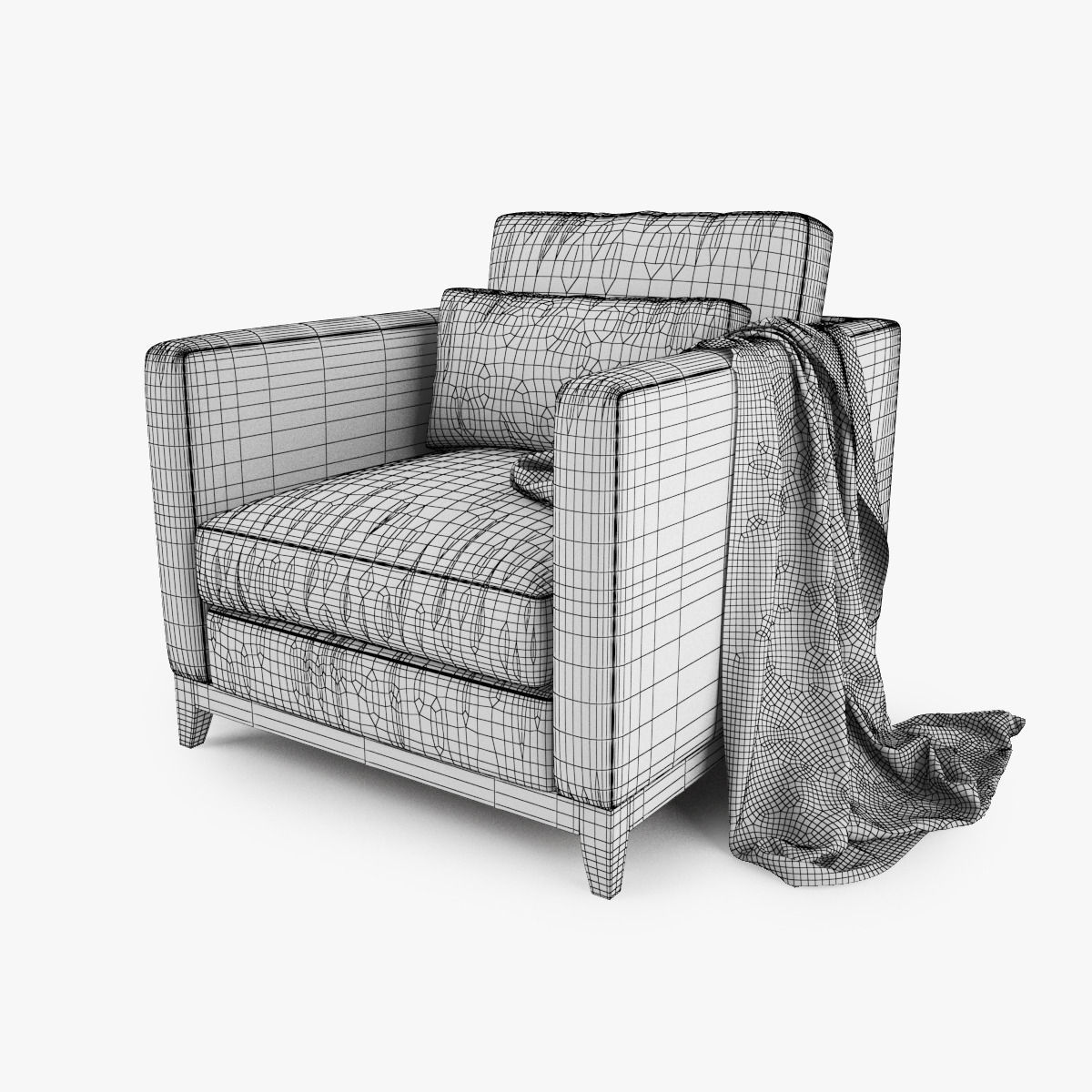 Crate and Barrel - Taraval Sofa Collection 3D model_30