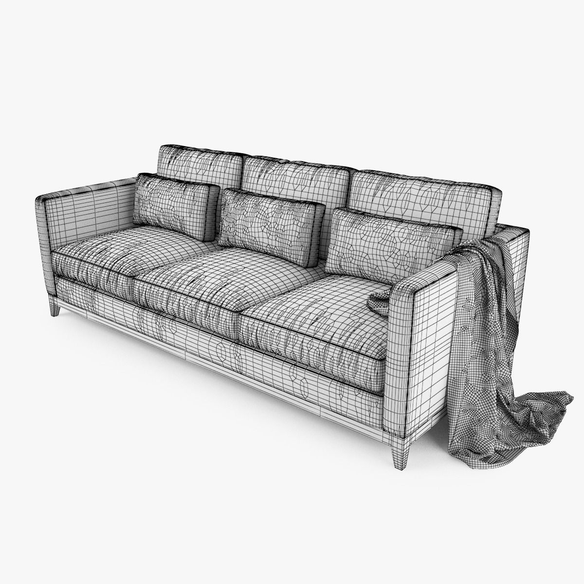 Crate and Barrel - Taraval Sofa Collection 3D model_28