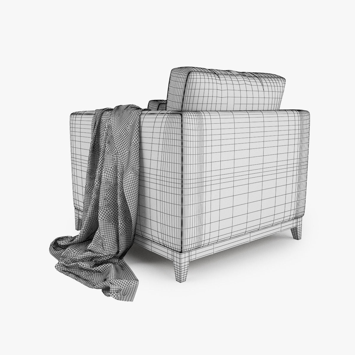 Crate and Barrel - Taraval Sofa Collection 3D model_31