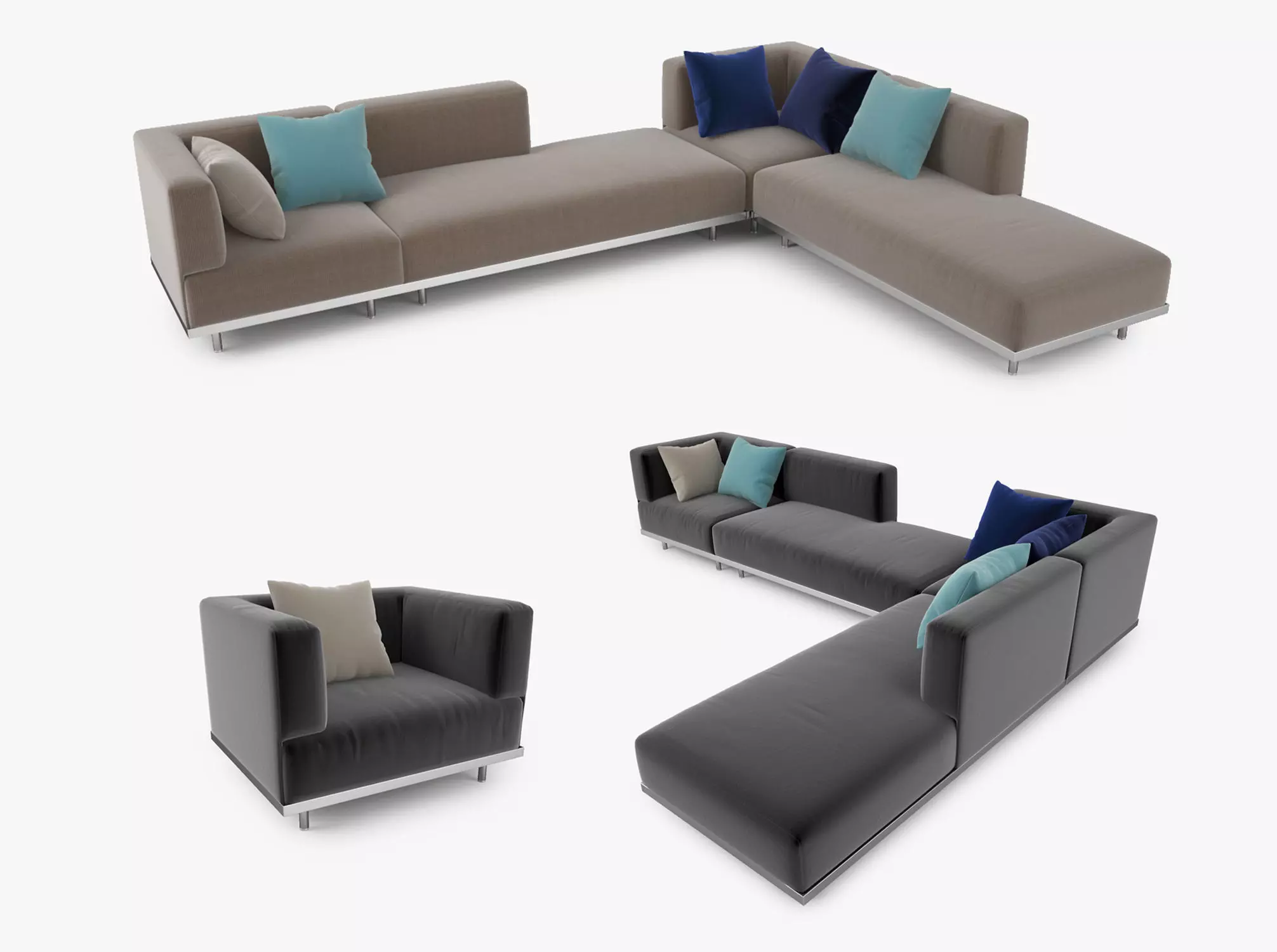 Royal Botania Lazy Sofa Collection 3D model_0