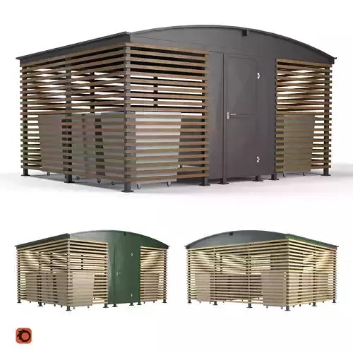 Container yard 3D model