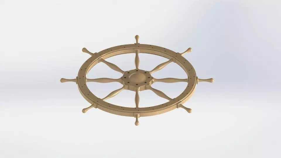 Ship Wheel Free 3D model_0