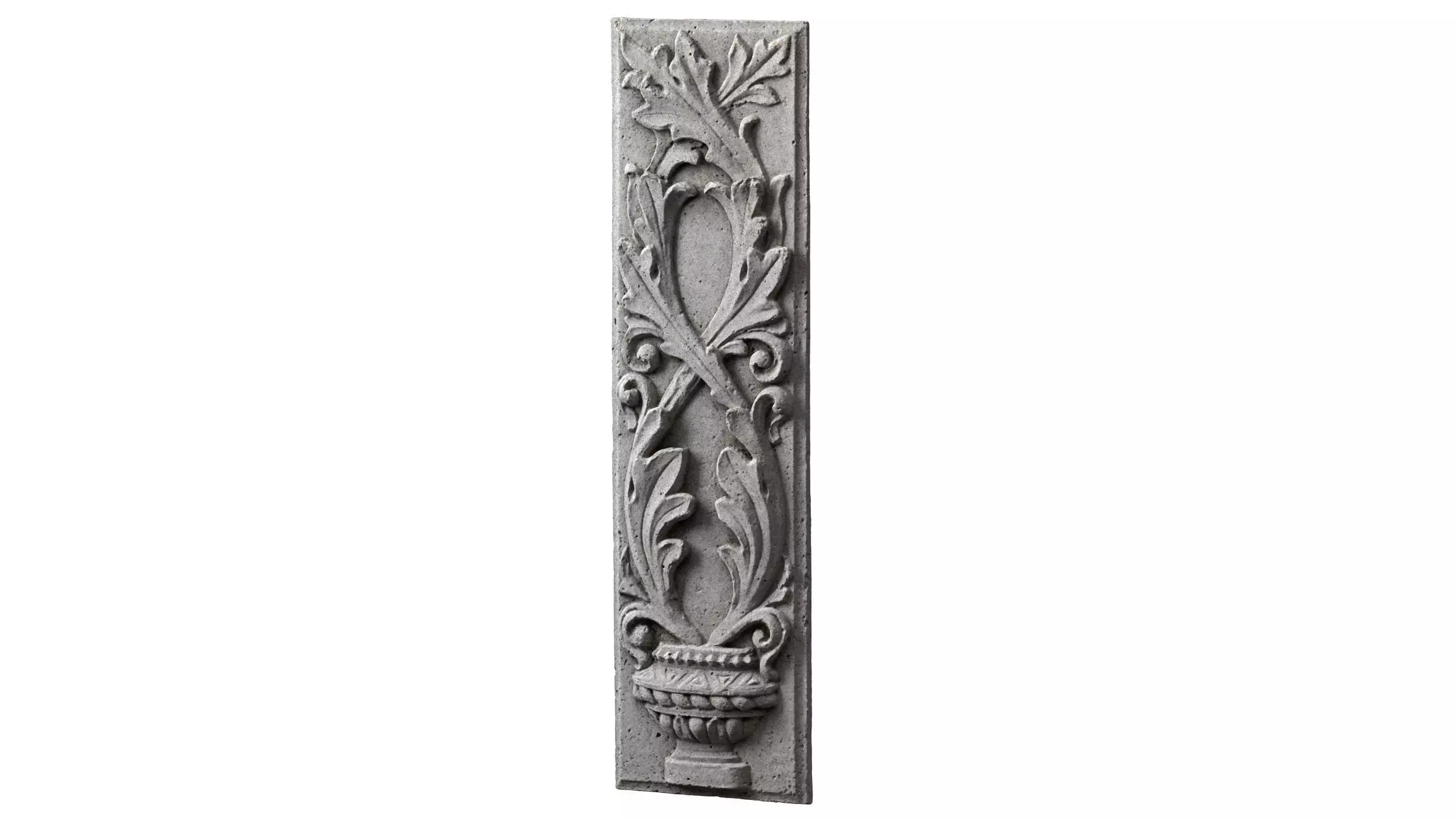 Classical relief stone carving decoration  3D model_0
