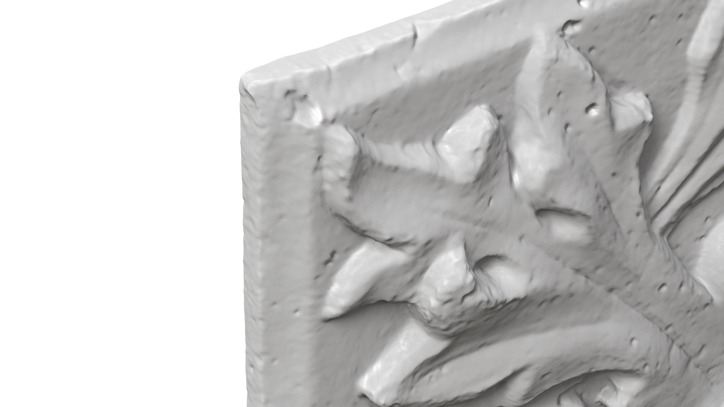 Classical relief stone carving decoration  3D model_5