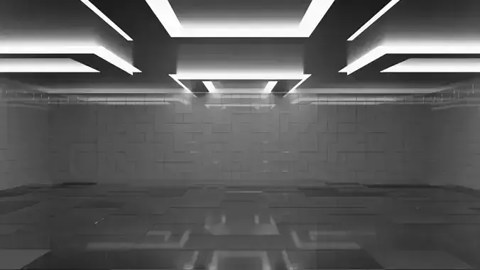 Empty - Room - Low Poly Game Ready - PBR - 3D Model Low-poly 3D model