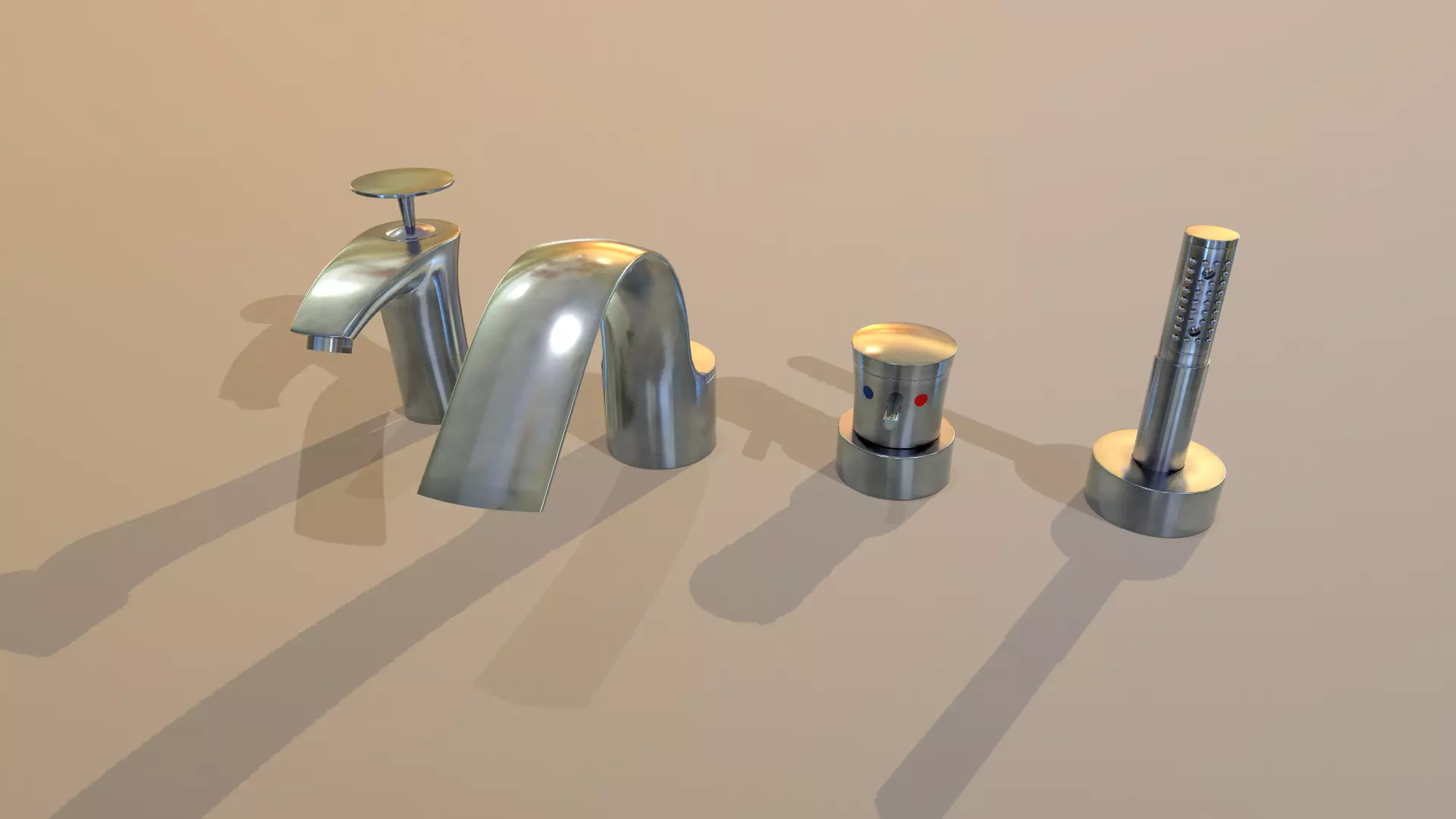 Faucet set1 3D model_0
