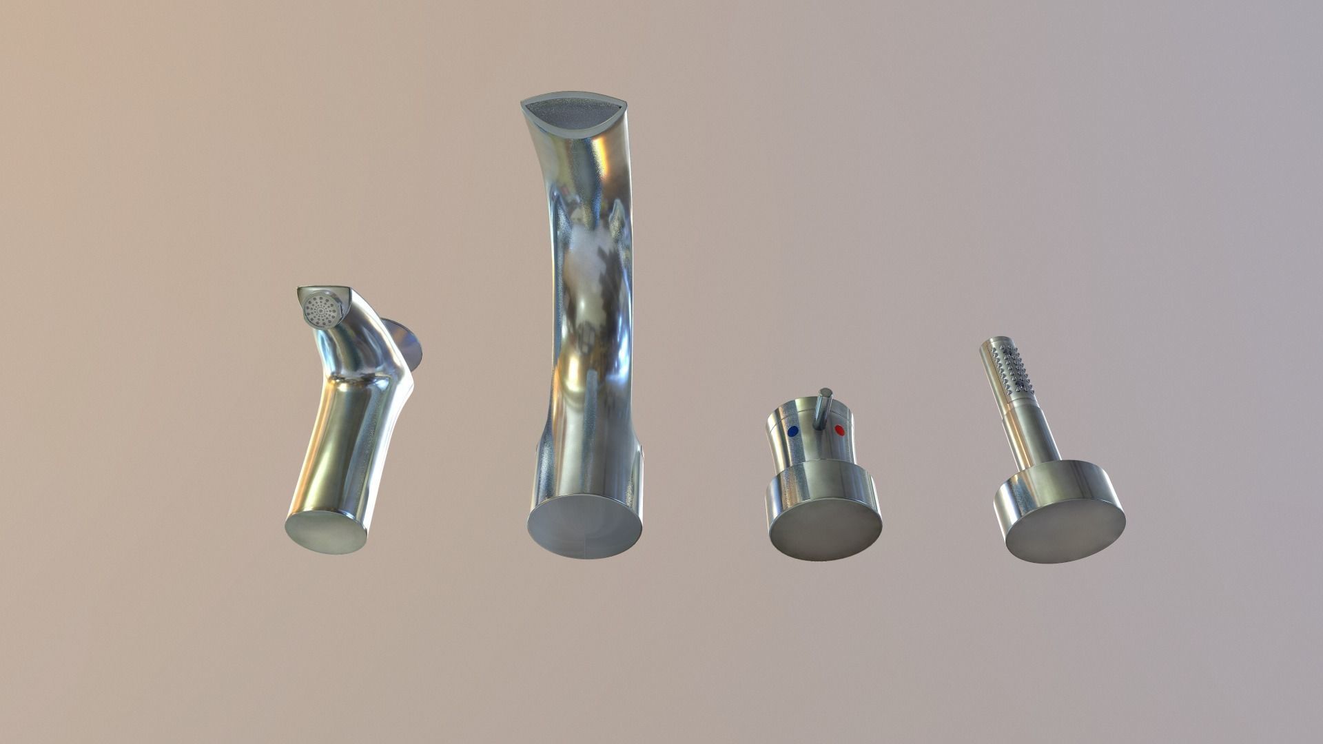 Faucet set1 3D model_10