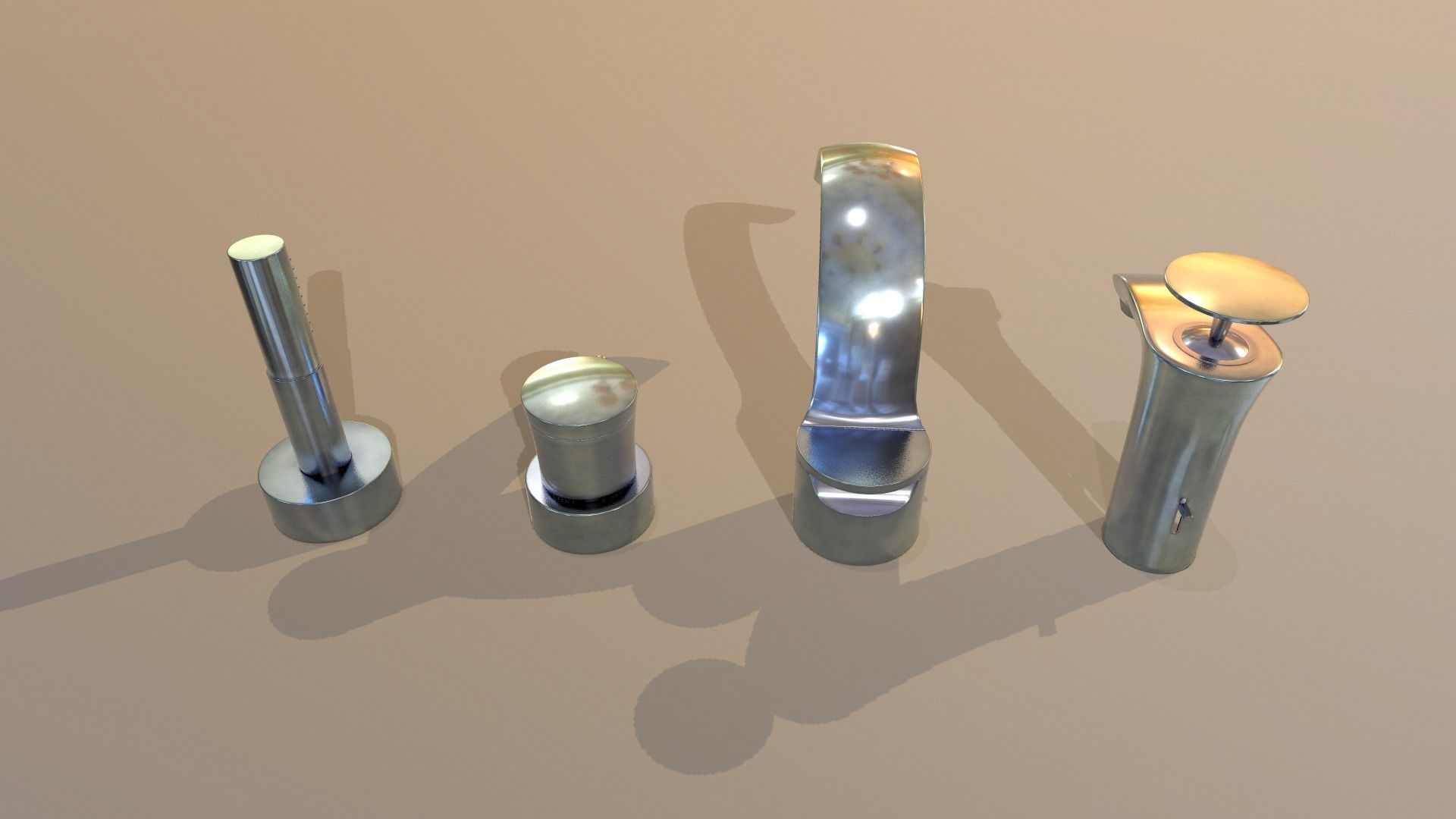 Faucet set1 3D model_4