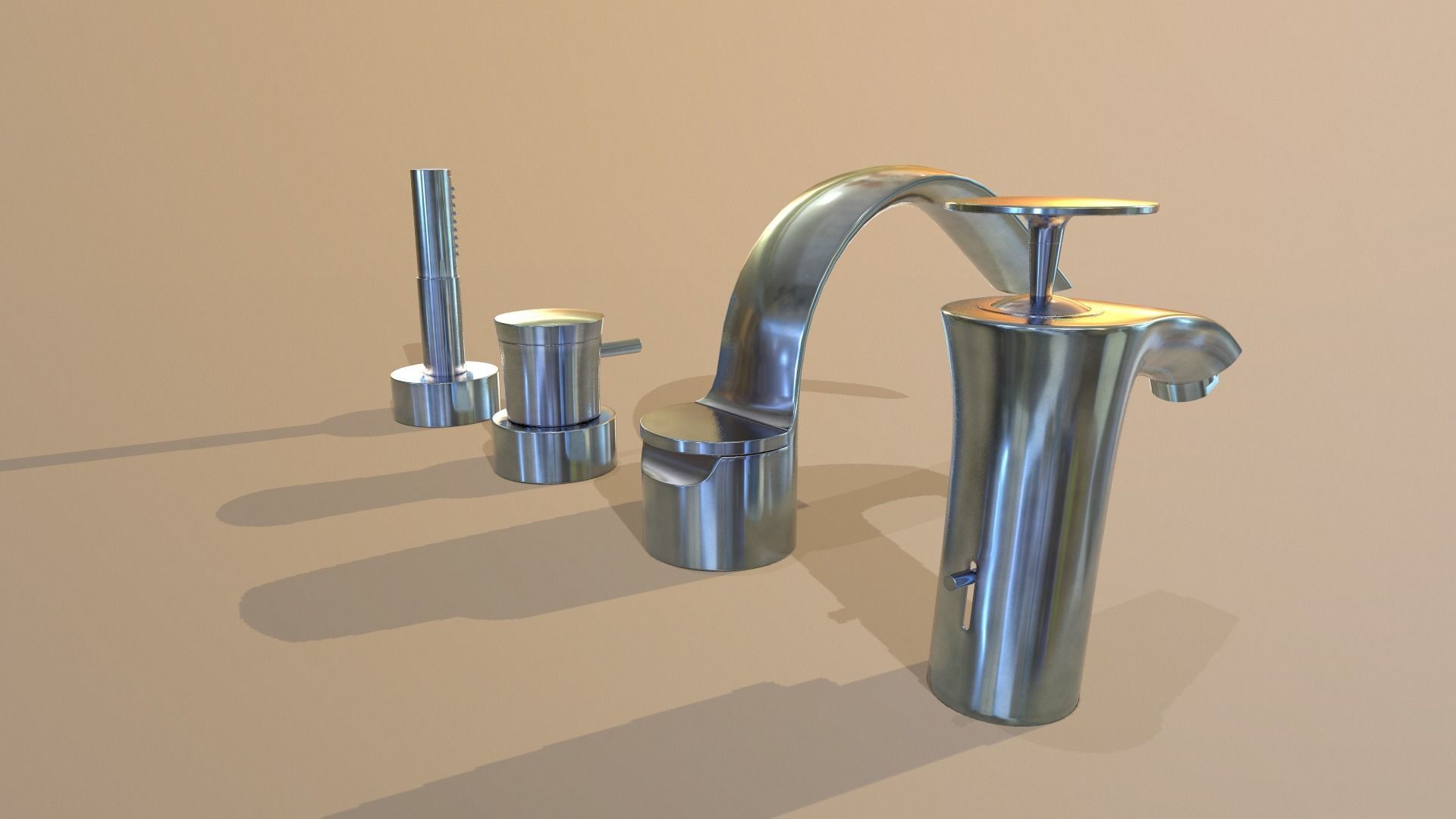 Faucet set1 3D model_3