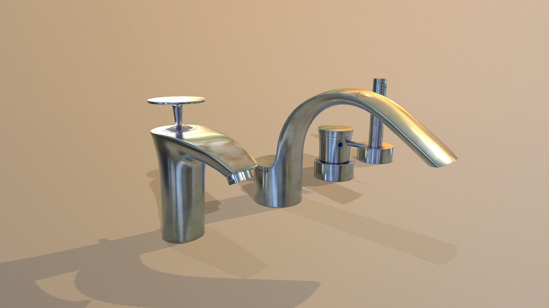 Faucet set1 3D model_2