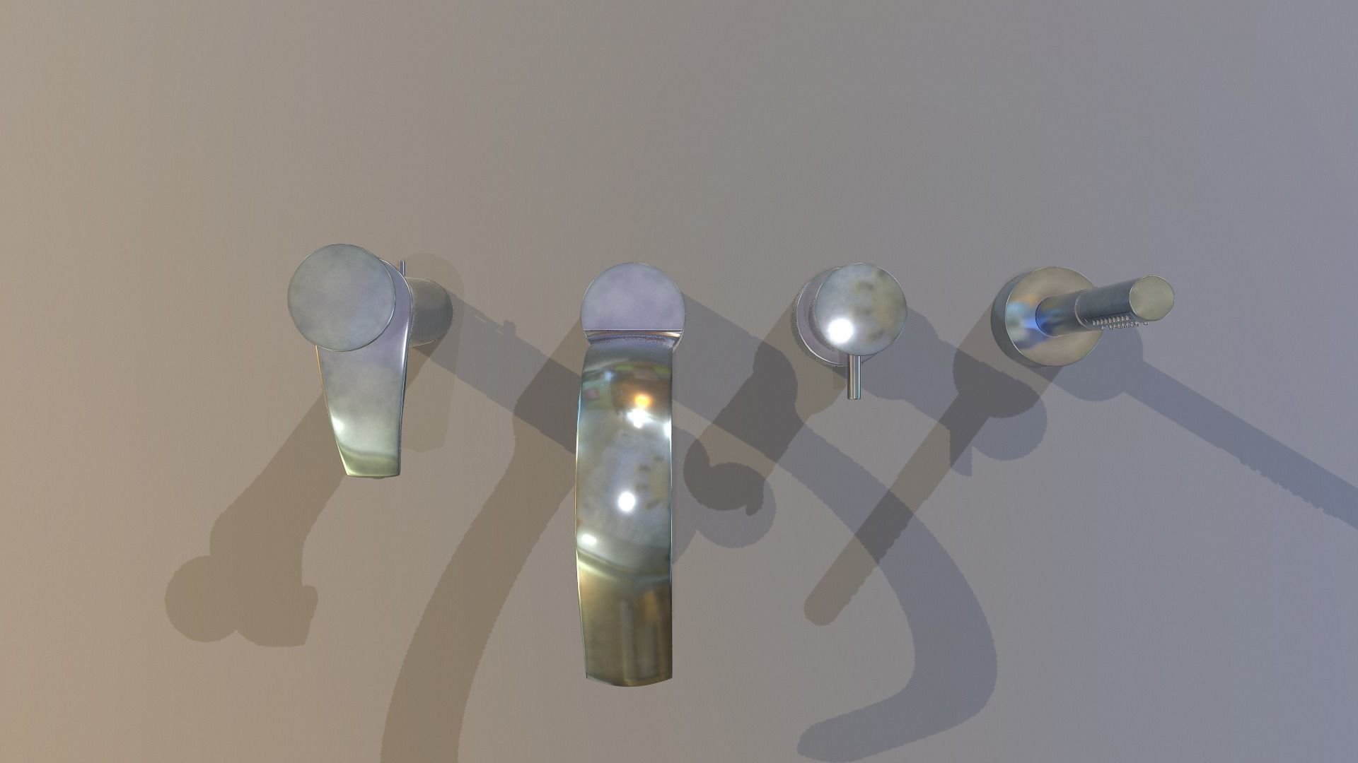 Faucet set1 3D model_9