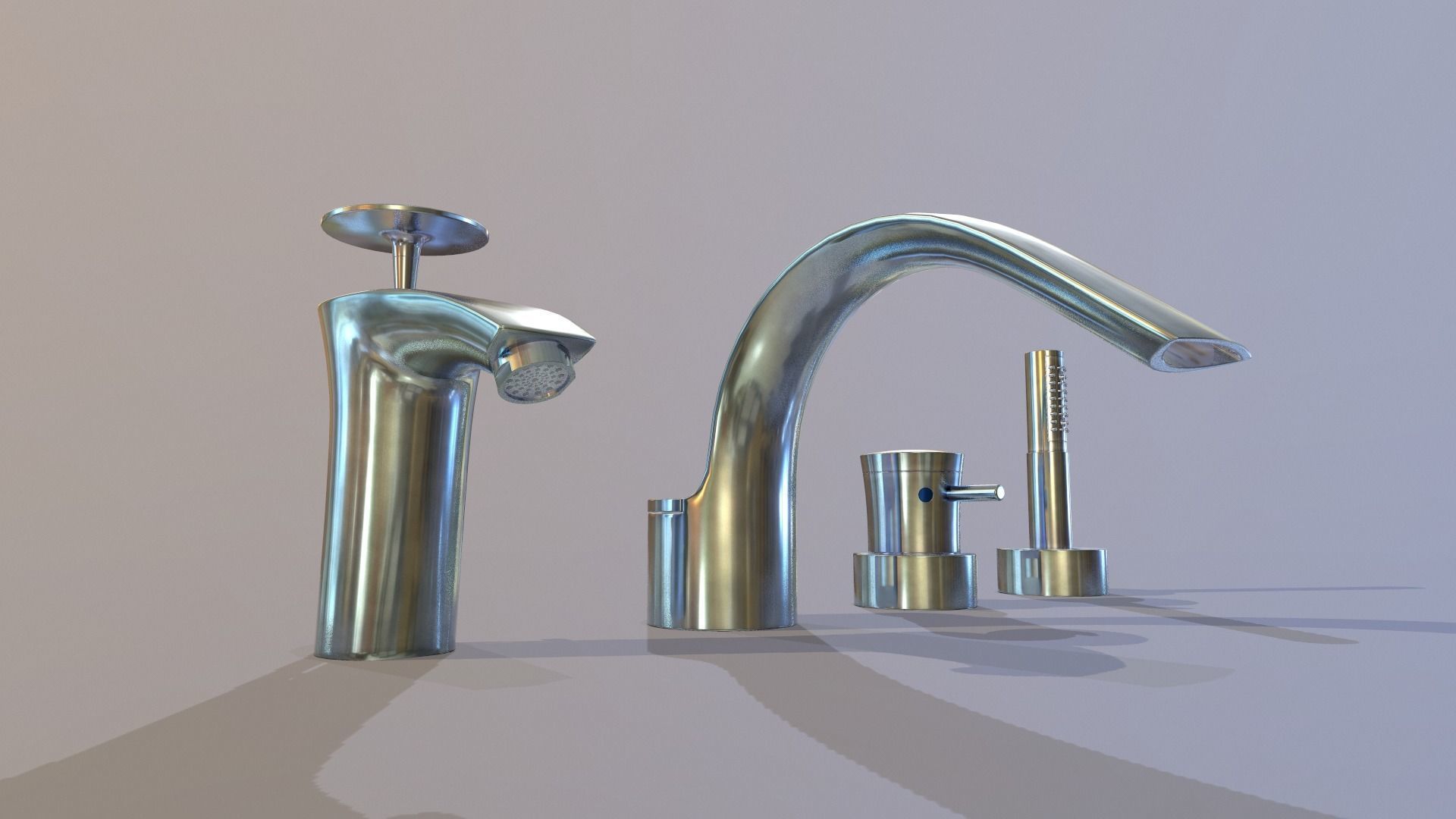 Faucet set1 3D model_8