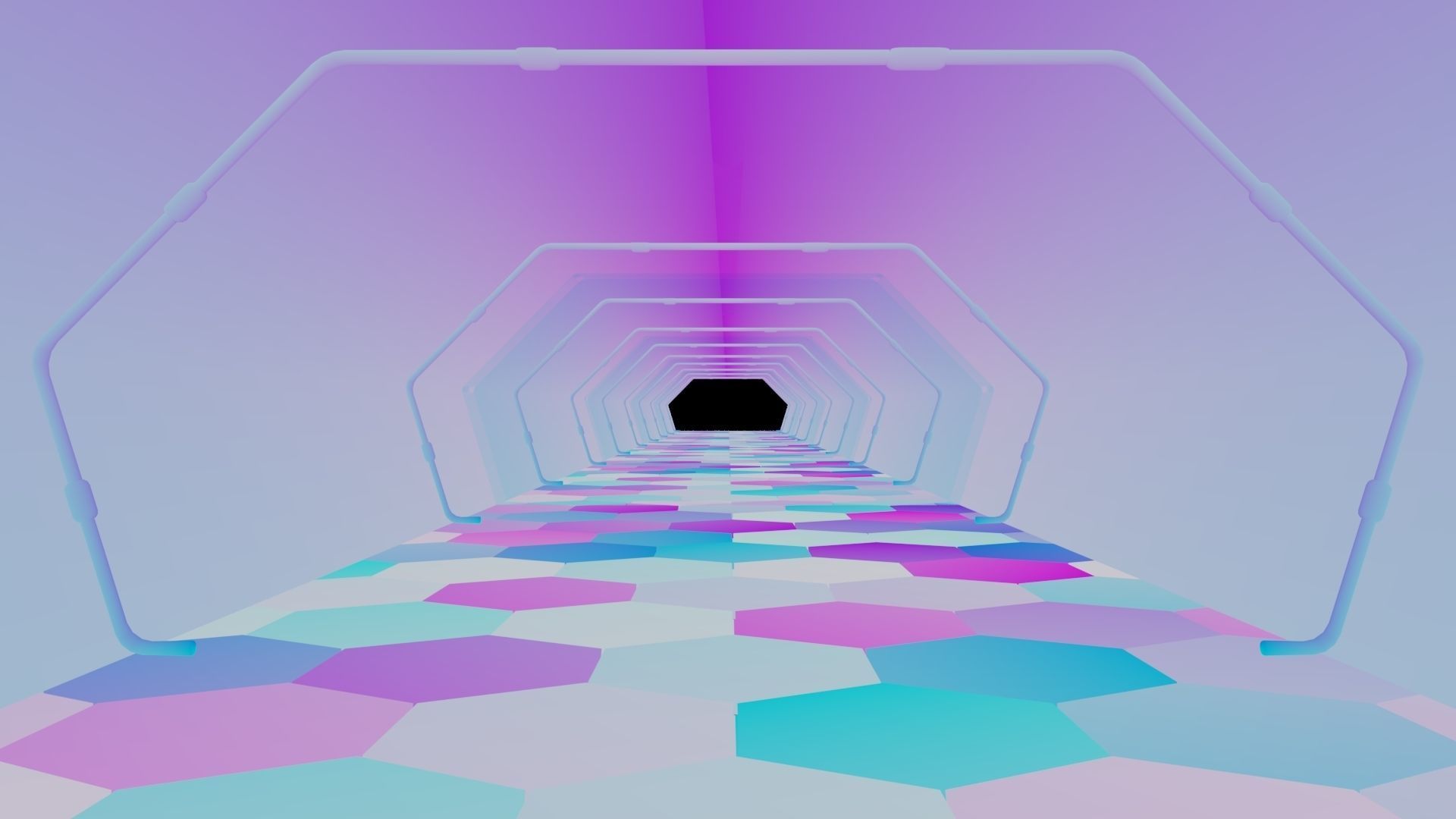 Hall Way - Empty Room - PBR 3D model_13