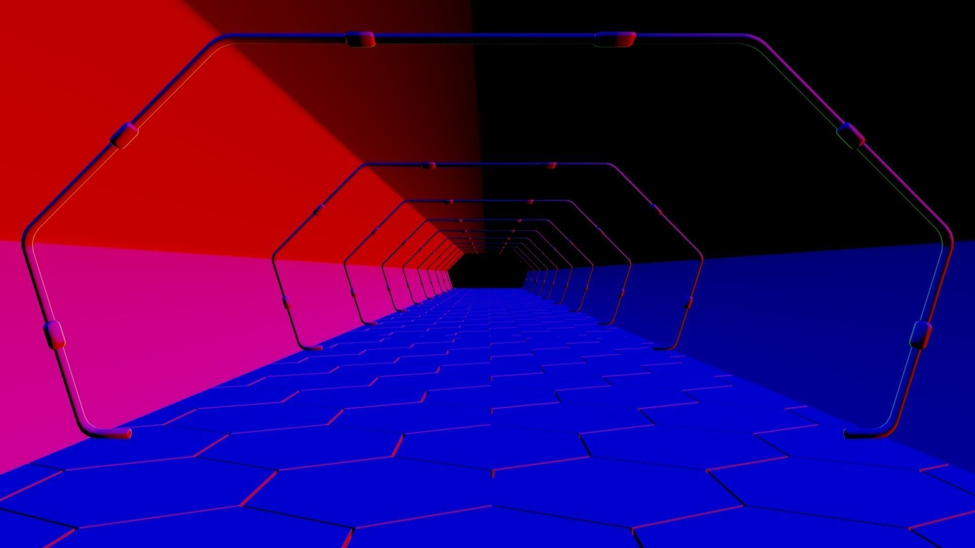 Hall Way - Empty Room - PBR 3D model_14