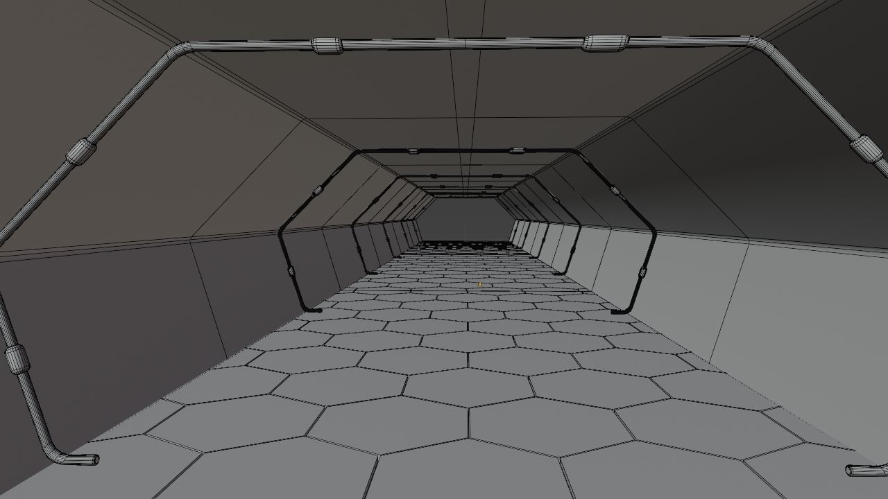 Hall Way - Empty Room - PBR 3D model_11