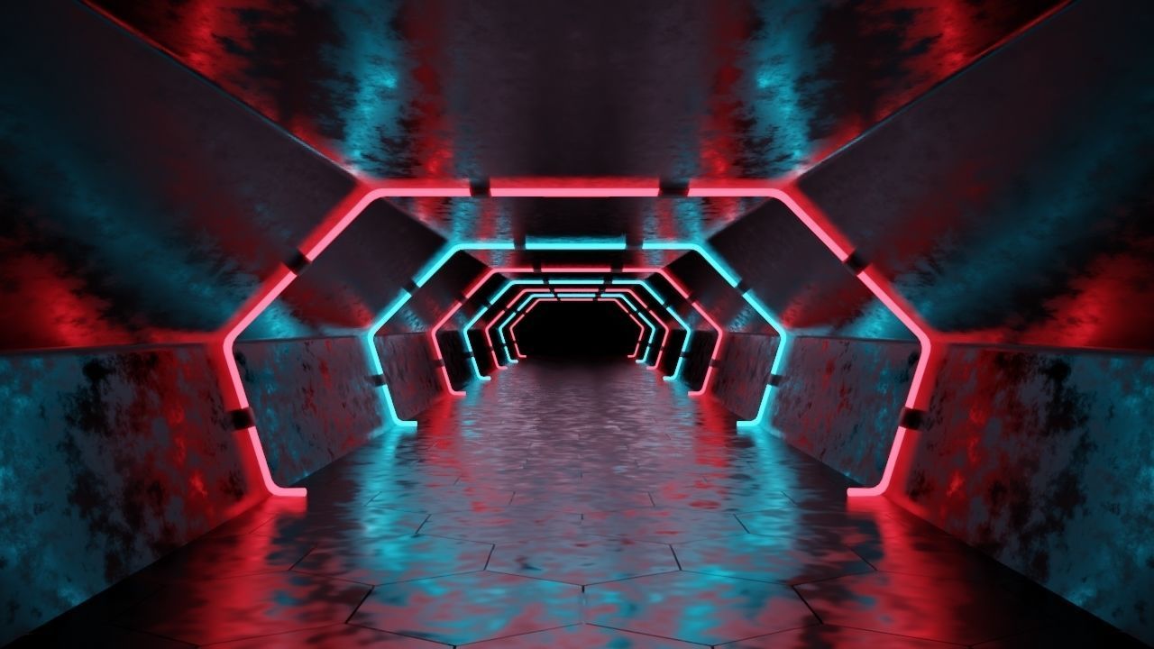 Hall Way - Empty Room - PBR 3D model_1