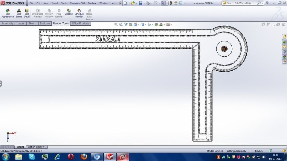 Scale letter l Free 3D model