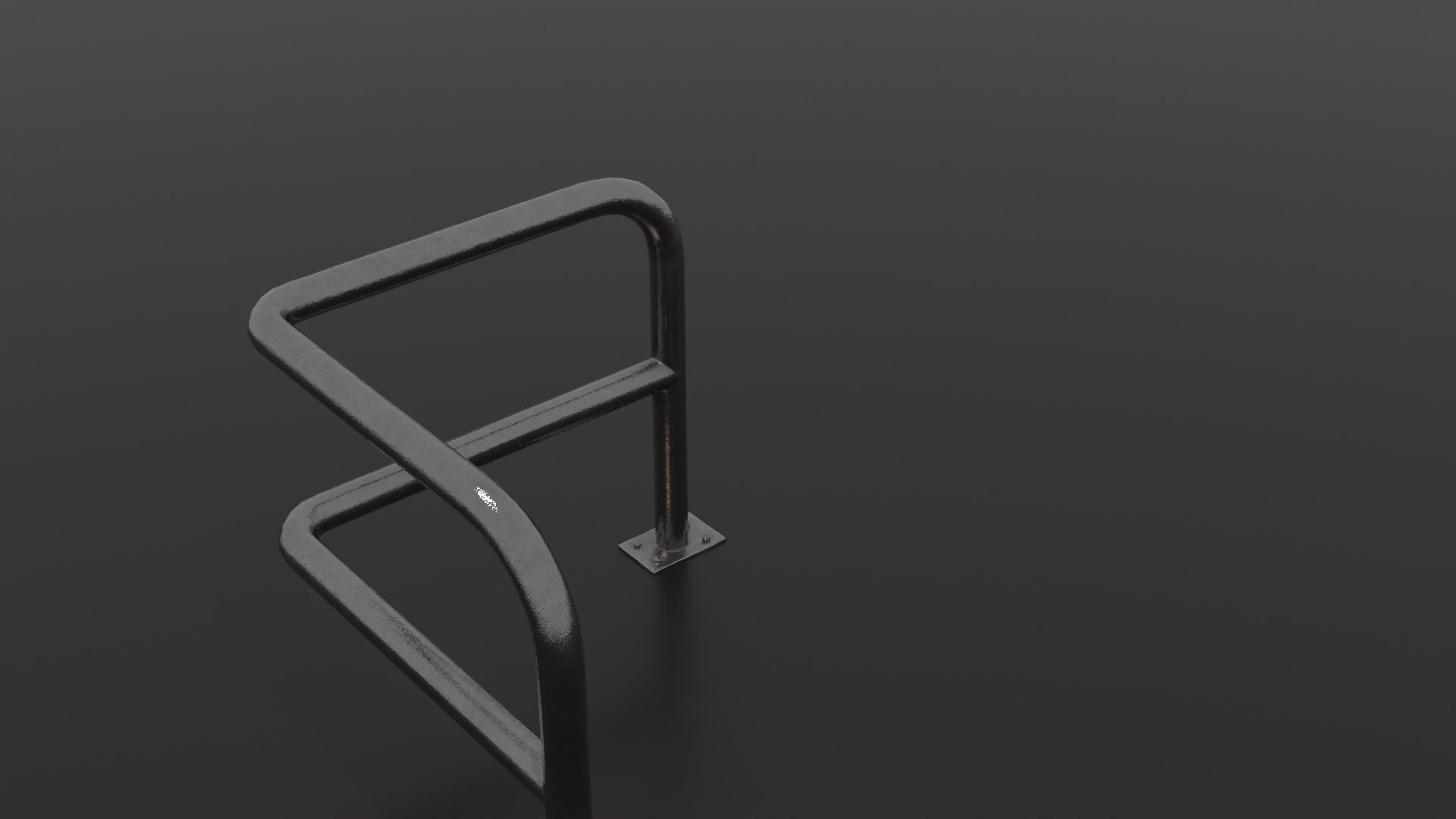 Steel barrier Low-poly 3D model_34