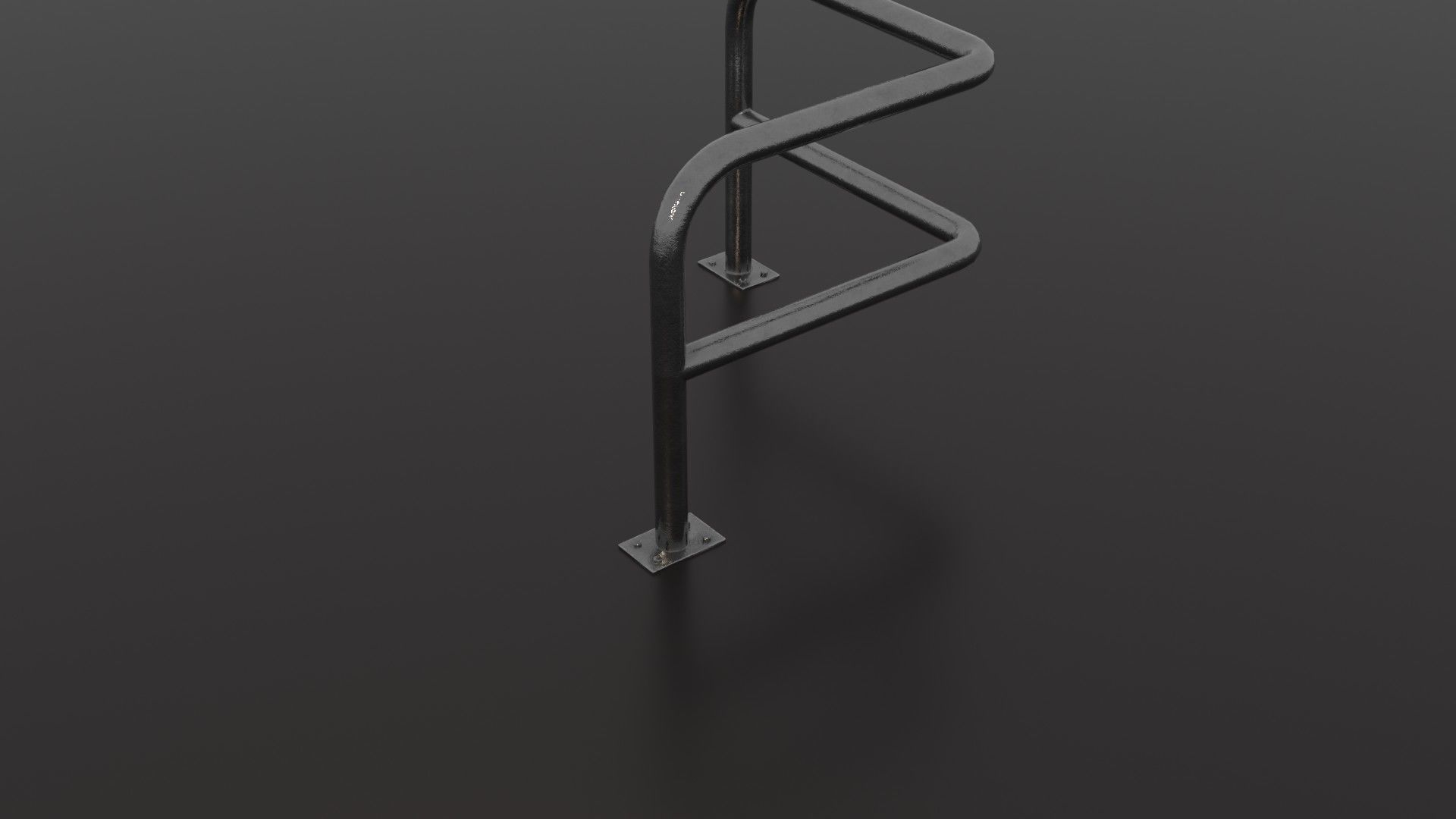 Steel barrier Low-poly 3D model_27