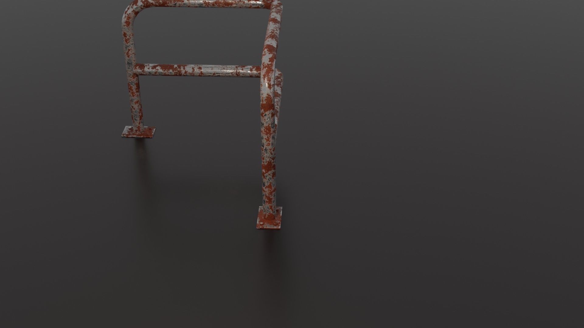Steel barrier Low-poly 3D model_30