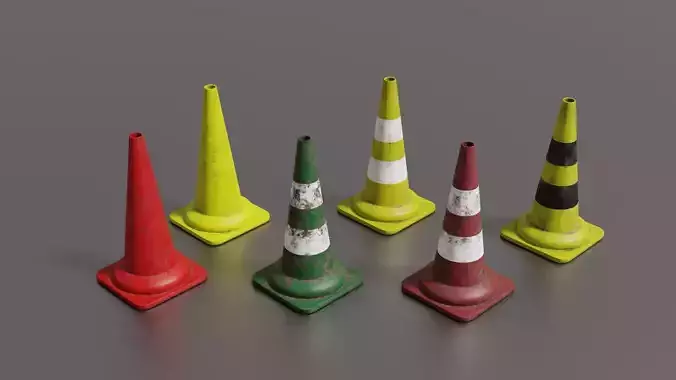 Traffic cones 3D Model Collection
