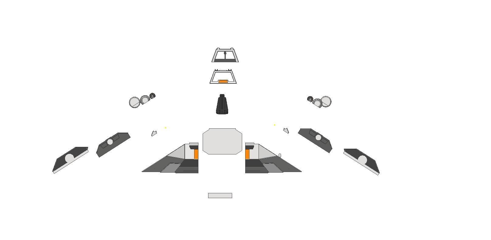 Starwars  Snowspeeder scale 1 in 87 3D print model 3D print model_8