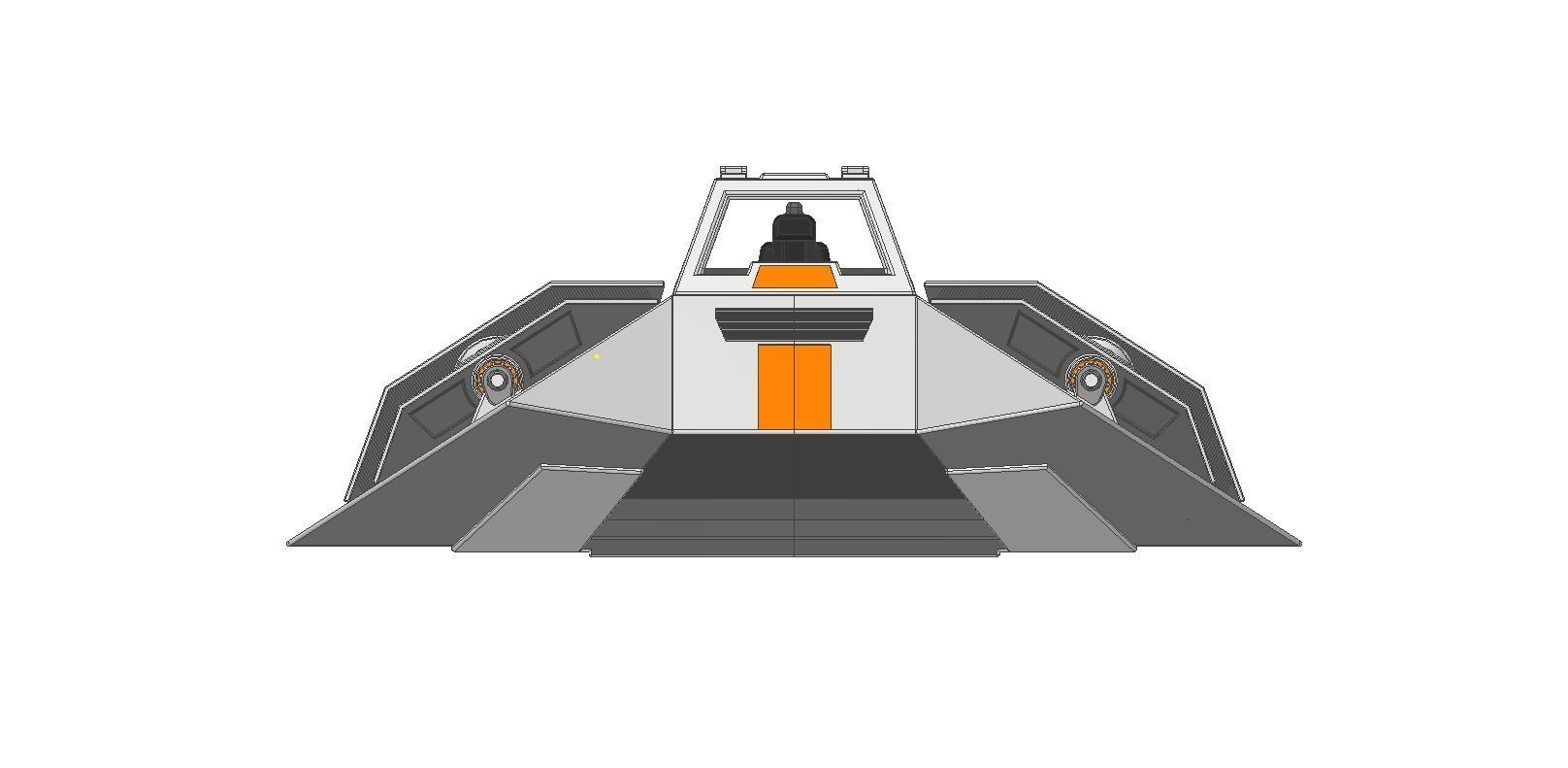 Starwars  Snowspeeder scale 1 in 87 3D print model 3D print model_2