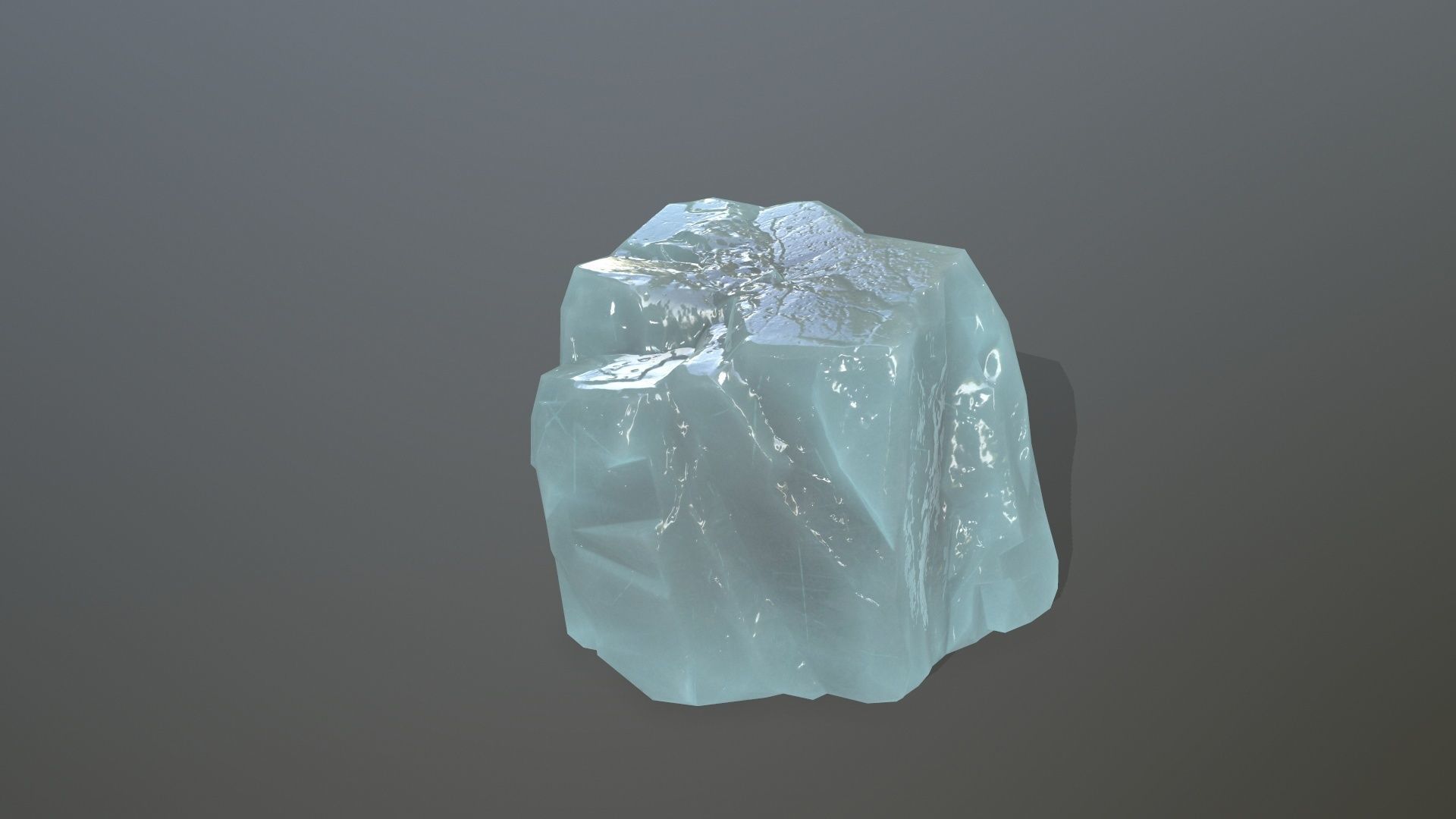 Ice Set rock Low-poly 3D model_10