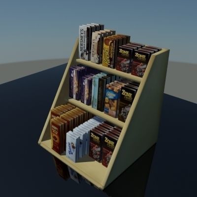 Retail Candy - Chocolate Display 3D model_1