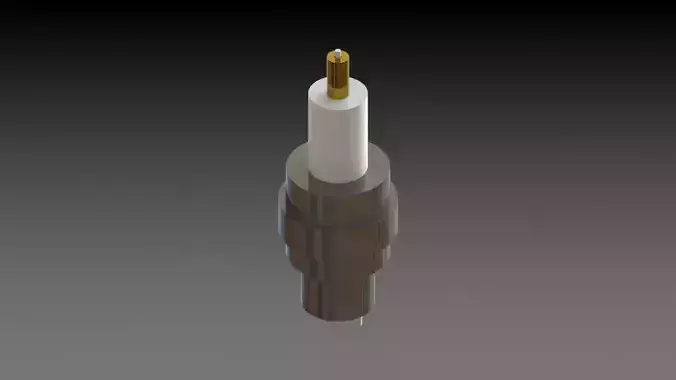 SparkPlug gold connector Free 3D model