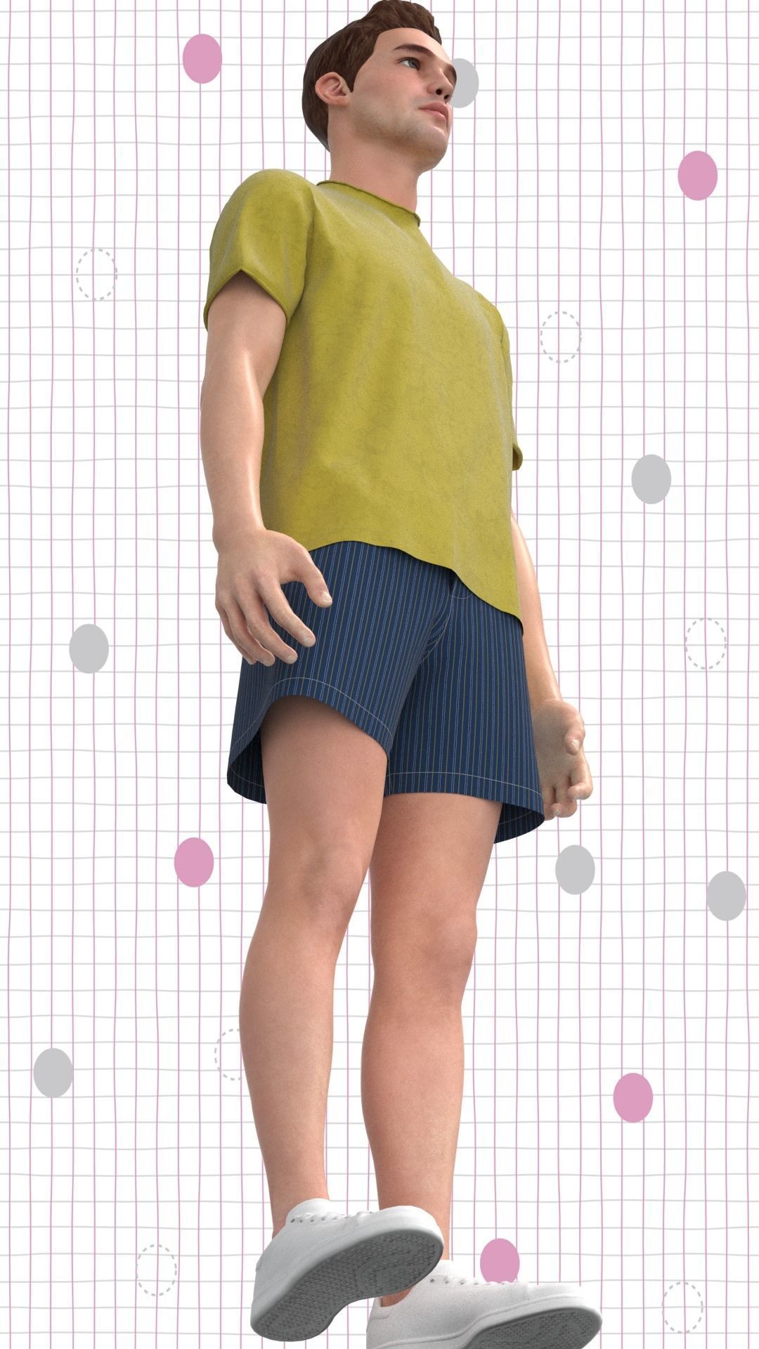 Raw Edge T-shirt Low-poly 3D model_1