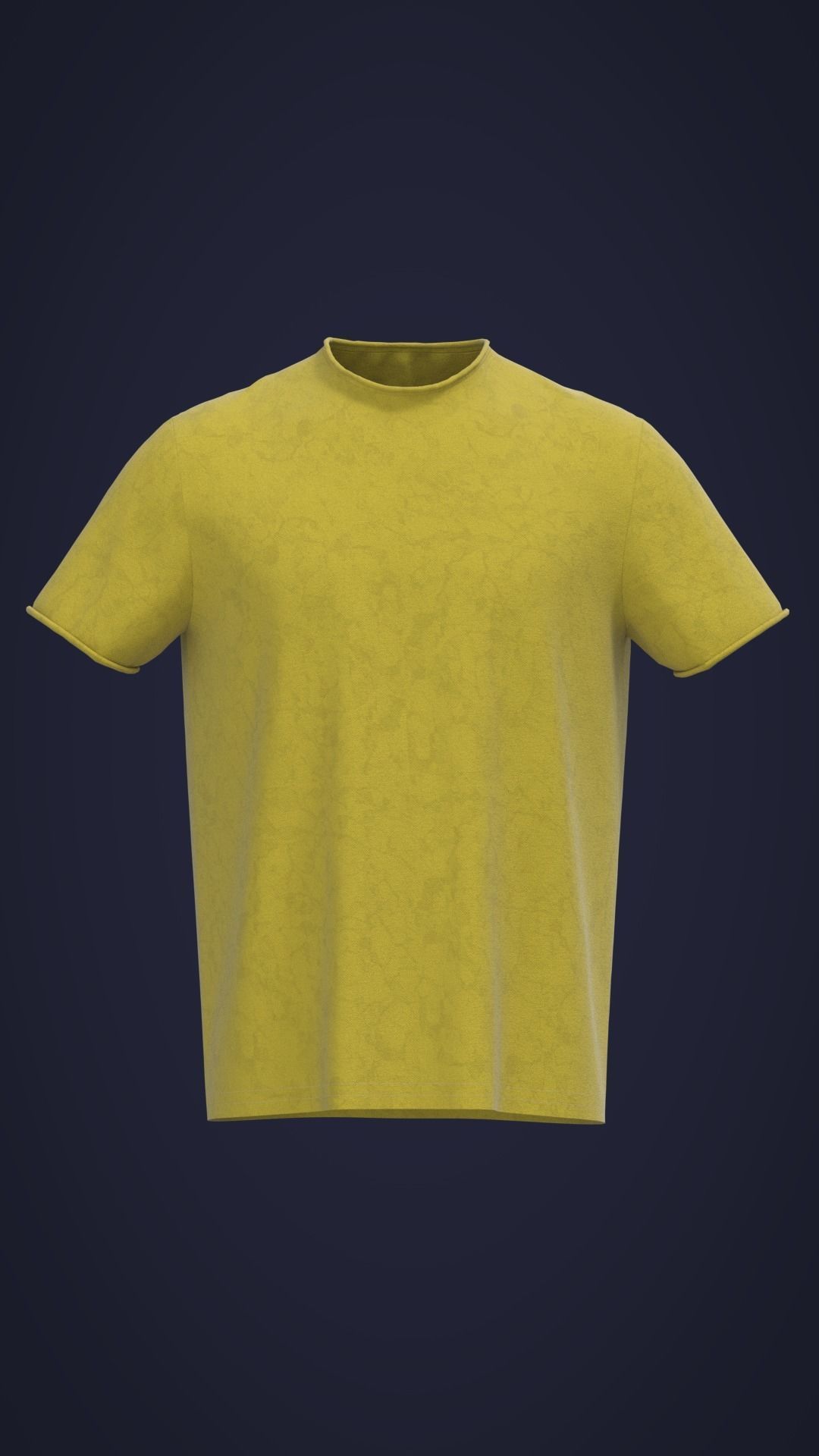 Raw Edge T-shirt Low-poly 3D model_2