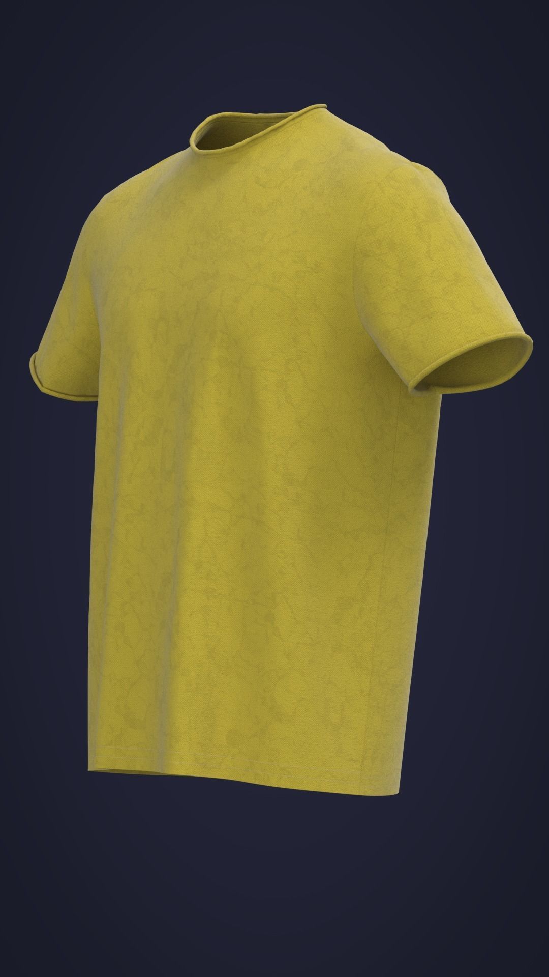 Raw Edge T-shirt Low-poly 3D model_5