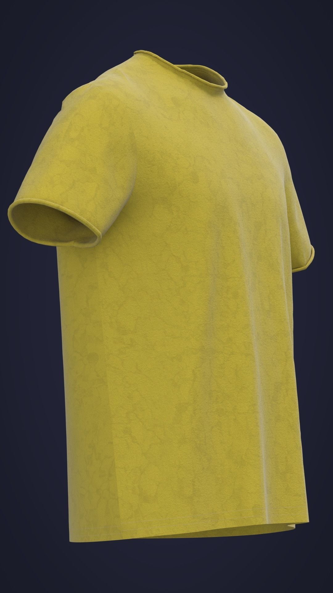 Raw Edge T-shirt Low-poly 3D model_4